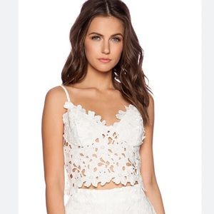 Line & Dot Free People Floral Bustier Crop Top Size L